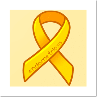 Endometriosis Awareness Ribbon Posters and Art